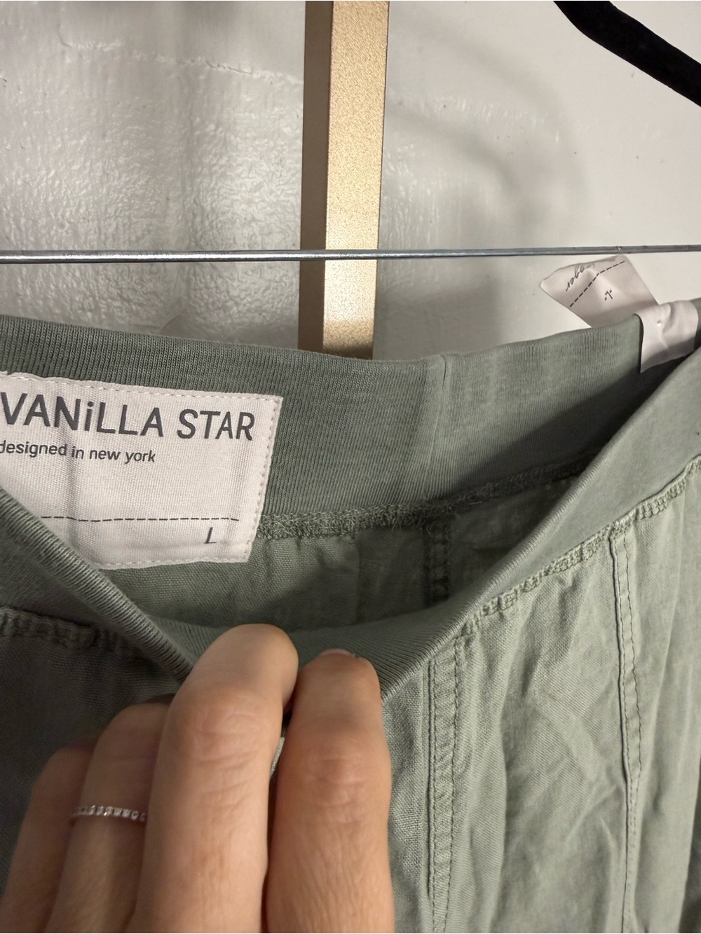 💟 Vanilla Star 🌿 Sage Green Linen Blend Jogger Pants - Picture 4 of 6